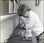 Student Looking Through Microscope, Berkeley Preparatory School, Tampa, Florida, A by Skip Gandy