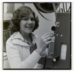 Student Using Film Projector, Berkeley Preparatory School, Tampa, Florida, A by Skip Gandy