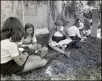 Girls Do Homework and Eat Lunch in the Grass, Berkeley Preparatory School, Tampa, Florida by Skip Gandy