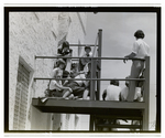 Students Hang Out on an Outdoor Staircase, Berkeley Preparatory School, Tampa, Florida, A by Skip Gandy