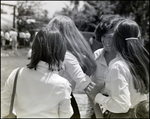 Four Girls Read and Gossip Outside, Berkeley Preparatory School, Tampa, Florida, C by Skip Gandy