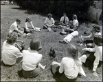 Students Eat Lunch in the Grass, Berkeley Preparatory School, Tampa, Florida, B by Skip Gandy