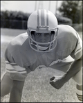 An Offensive Football Player Stands in Position, Berkeley Preparatory School, Tampa, Florida by Skip Gandy