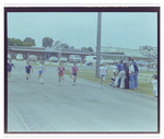 A Row of Six Boys Run Track, Berkeley Preparatory School, Tampa, Florida by Skip Gandy