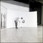 Three Actors Converse Through a Cardboard Cutout, Berkeley Preparatory School, Tampa, Florida by Skip Gandy