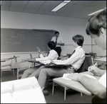 A Student Asks a Question in Geometry Class at Berkeley Preparatory School in Tampa, Florida by Skip Gandy