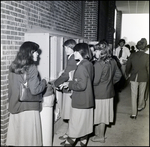 Three Girls Chat by One of Their Lockers at Berkeley Preparatory School in Tampa, Florida by Skip Gandy