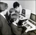 Two Students Type at Computers at Berkeley Preparatory School in Tampa, Florida, B by Skip Gandy