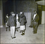 Two Adults Chat With a Group of Students at Berkeley Preparatory School in Tampa, Florida by Skip Gandy