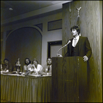 A Man Speaks at a Podium During an Awards Ceremony at Berkeley Preparatory School in Tampa, Florida, A by Skip Gandy