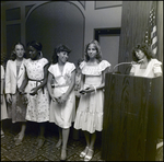 A Row of Students Stand Front and Center During an Awards Ceremony at Berkeley Preparatory School in Tampa, Florida, H by Skip Gandy