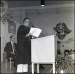 An Administrator Speaks at the June Commencement at Berkeley Preparatory School in Tampa, Florida, A by Skip Gandy