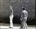 Three Boys Chat While Walking to Class at Berkeley Preparatory School in Tampa, Florida by Skip Gandy