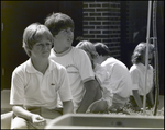 Two Boys Make Unimpressed Faces at Berkeley Preparatory School in Tampa, Florida by Skip Gandy