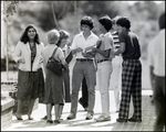 Six Students Mingle in the Courtyard at Berkeley Preparatory School in Tampa, Florida, B by Skip Gandy