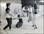 Student Dancers Practice Choreography by the Lockers at Berkeley Preparatory School in Tampa, Florida, B by Skip Gandy