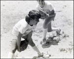 Students Play Softball Outside Berkeley Preparatory School in Tampa, Florida, D by Skip Gandy