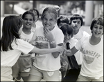 Students Play Softball Outside Berkeley Preparatory School in Tampa, Florida, E by Skip Gandy