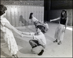 Student Dancers Practice Choreography by the Lockers at Berkeley Preparatory School in Tampa, Florida, D by Skip Gandy