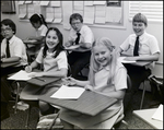 Children Giggle in Class at Berkeley Preparatory School in Tampa, Florida by Skip Gandy