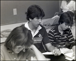 A Boy Looks to the Front of the Class at Berkeley Preparatory School in Tampa, Florida