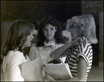 Three Girls Chat While Holding Their Notebooks at Berkeley Preparatory School in Tampa, Florida by Skip Gandy