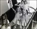 Children Walk Downstairs Excitedly at Berkeley Preparatory School in Tampa, Florida by Skip Gandy