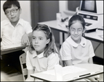 Three Children Listen Intently in Class at Berkeley Preparatory School in Tampa, Florida by Skip Gandy