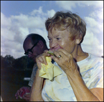 Woman Eats Watermelon Slice in Beverly Hills, Florida, A by Skip Gandy