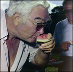 Man Eats Watermelon Slice in Beverly Hills, Florida by Skip Gandy