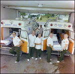 Volunteer First Responders Pose With Ambulances in Beverly Hills, Florida, A by Skip Gandy