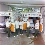 Volunteer First Responders Pose With Ambulances in Beverly Hills, Florida, F by Skip Gandy