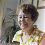 Portrait of Woman Smiling While Playing Cards in Beverly Hills, Florida, A by Skip Gandy