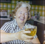 Woman Gives Cheers With Her Drink in Beverly Hills, Florida, B by Skip Gandy