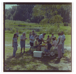 Guests Eat Watermelon Around Picnic Table in Beverly Hills, Florida, C by Skip Gandy