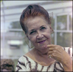 Portrait of Woman Smiling Thoughtfully in Beverly Hills, Florida, D by Skip Gandy