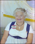 Woman Wearing Kiss Me I'm German Button at German American Social Club Festival in Beverly Hills, Florida, F by Skip Gandy