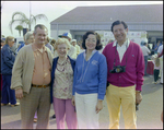 Four Friends Pose for Photo at Burnt Store Marina Seafood Festival in Punta Gorda, Florida, D by Skip Gandy