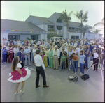 Crowd Watches Pair in Matching Outfits Perform at Burnt Store Marina Seafood Festival in Punta Gorda, Florida, C by Skip Gandy