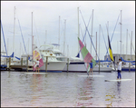 Three Windsurfers on the Water at Burnt Store Marina Seafood Festival in Punta Gorda, Florida by Skip Gandy