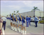 Baton Twirlers Follow Student Marching Band During Burnt Store Marina Seafood Festival in Punta Gorda, Florida, B by Skip Gandy