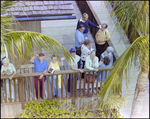 Guests Overlook From Deck at Burnt Store Marina Seafood Festival in Punta Gorda, Florida, A by Skip Gandy