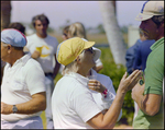 People Chatting While Holding Drinks, Burnt Store Marina Seafood Festival, Punta Gorda, Florida, A by Skip Gandy