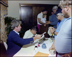 Attendees Speaking With Judges Table, Burnt Store Marina Seafood Festival, Punta Gorda, Florida, C by Skip Gandy