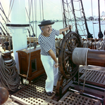 Man at the Helm of a Sailing Ship, St. Petersburg, Florida, D by George Skip Gandy IV