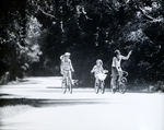 Family Riding Bicycles on a Rural Street, Tampa, Florida, B by George Skip Gandy IV