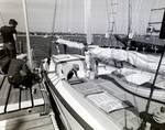 Man Looking Down Inside of a Ship, Tampa, Florida by George Skip Gandy IV