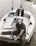 Man on Island Queen Sailboat at Davis Islands Yacht Club, Tampa, Florida by George Skip Gandy IV