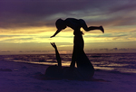 Mother Playing with Child at Sunset on the Beach, Florida by George Skip Gandy IV