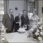 Mrs. L.P. Geer Cutting Cake at Community Concert Association Birthday Event, Tampa, Florida, A by George Skip Gandy IV